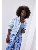 Geaca dama scurta denim albastru deschis 6494 - Magazin online - Boutique